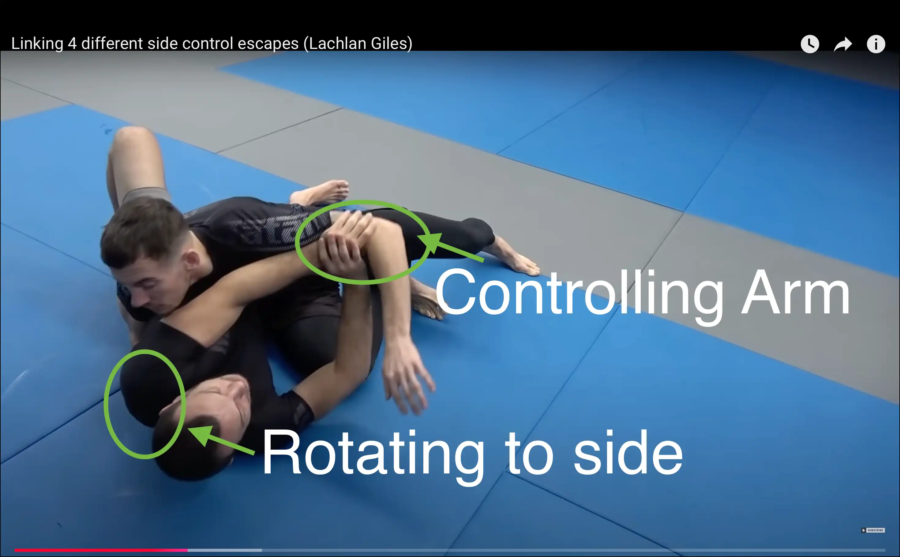 side control bottom turning and controlling wrist